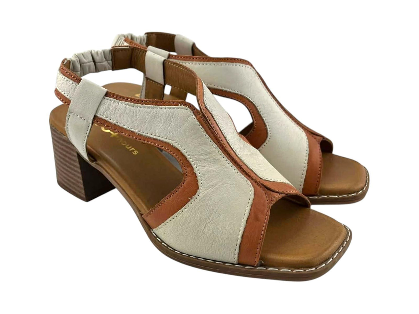 Sandalia ergonómica de lujo casual con sujeción elástica en el talón, ideal para caminar con estilo y total comodidad.