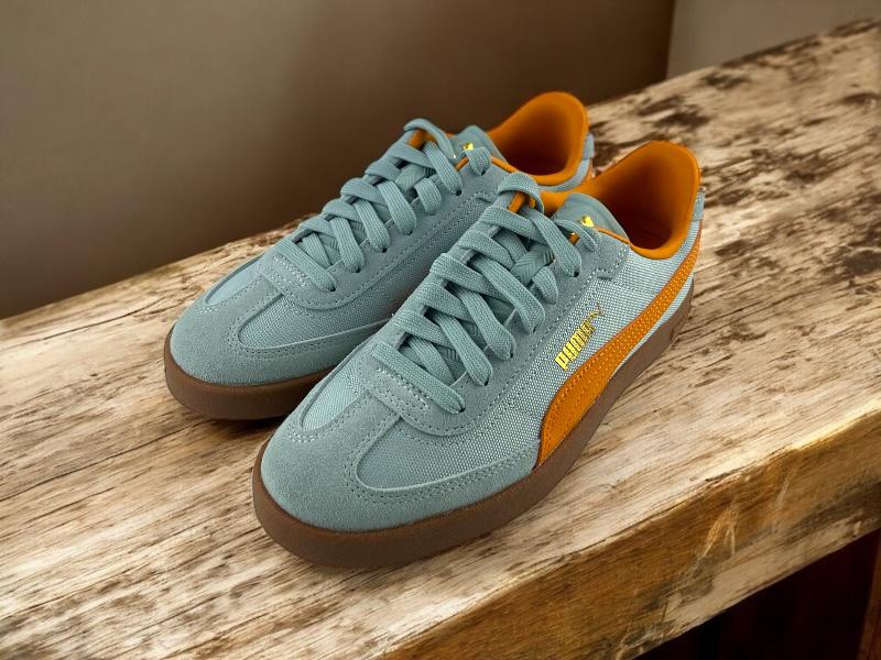 Puma Zapatillas retro urbano para mujer piel y tela azul menta y