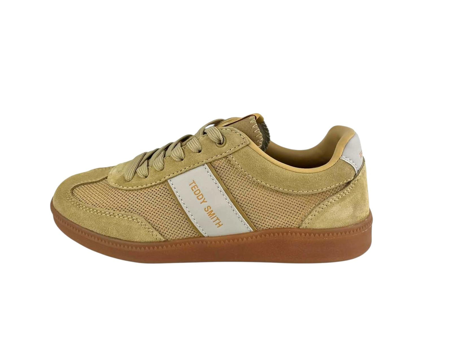Zapatillas para mujer de la marca Teddy Smith en color amarillo, de estilo casual, cordones y suela gum catamelo.
