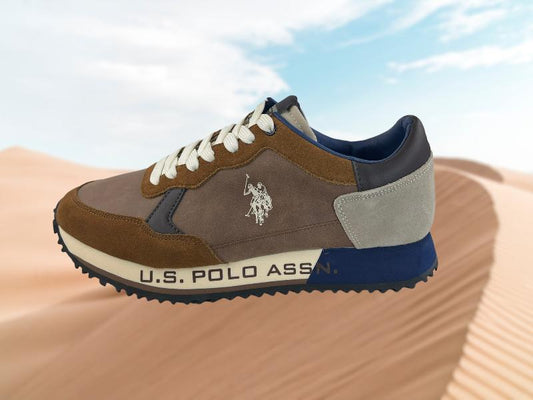U. S. Polo Assn. | Sneakers (zapatillas) de hombre eco-piel y eco-ante marrón Stafford