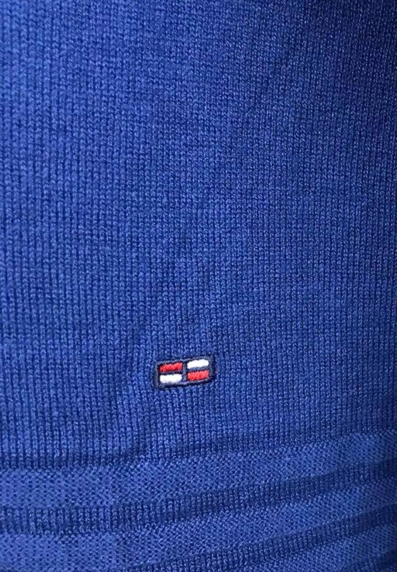 NewCotton | Women's fine knit sweater with semi-swan neck in ink blue Oboe