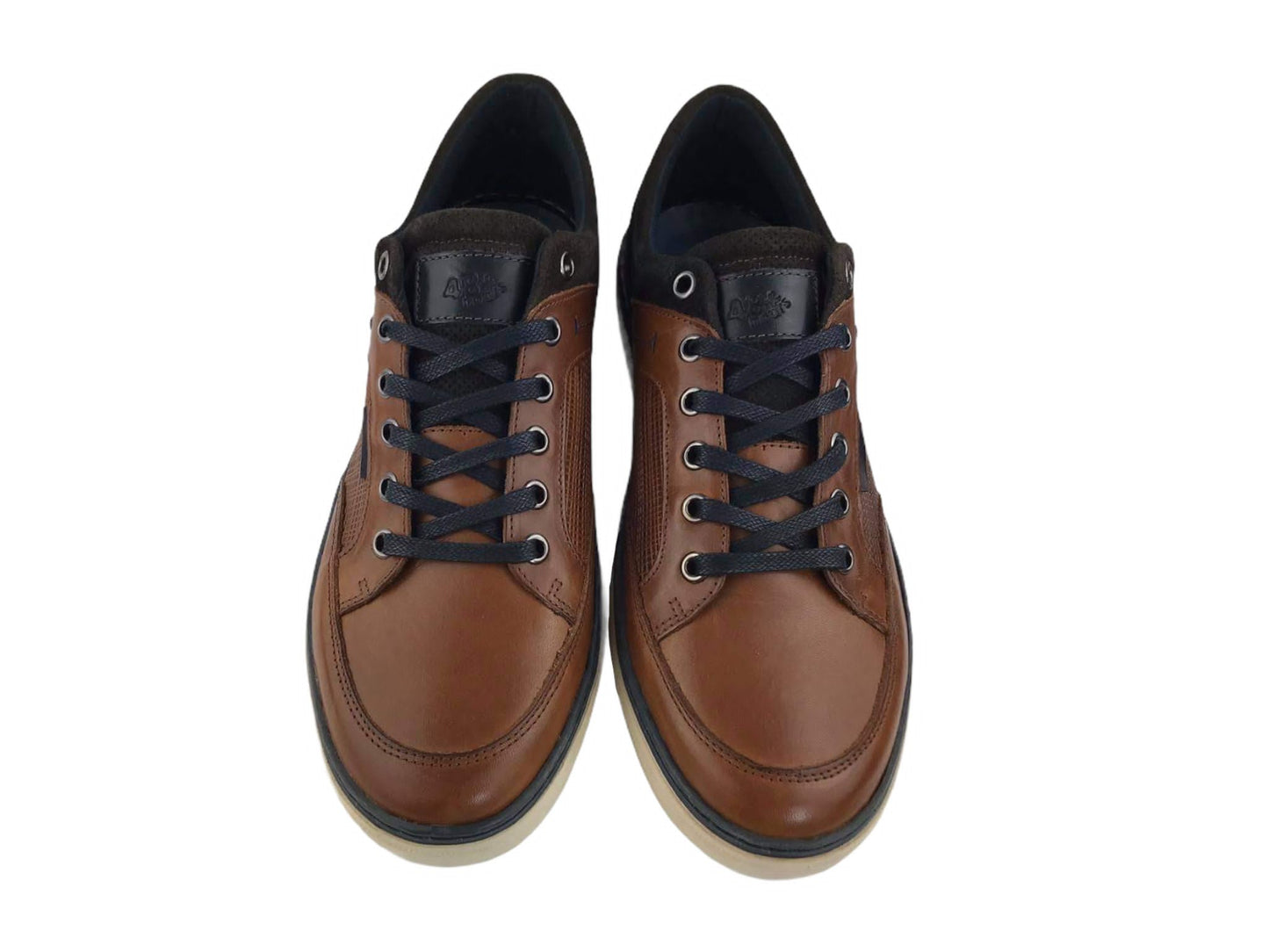 48 Hours | Sneakers/zapatos hombre calle cordones piel color marrón caramelo Belice