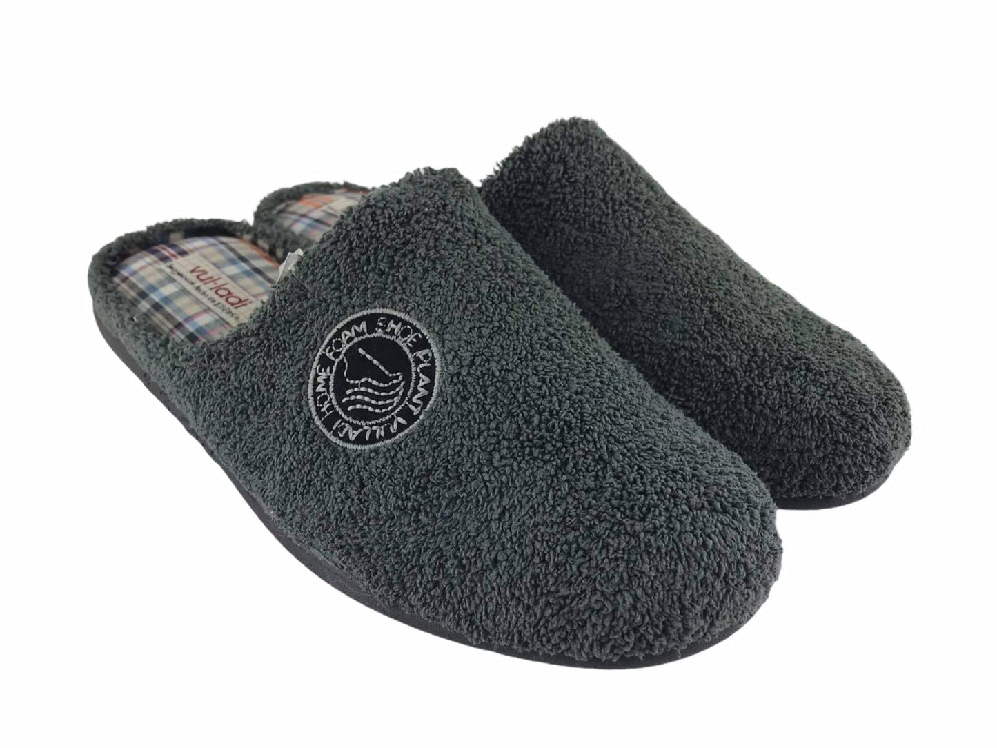 Vulladi | Boston Gray Men's Barefoot House Slipper
