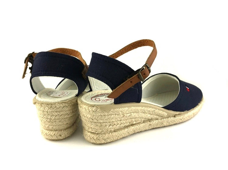Cumbres | Sandalias de esparto esparteñas mujer cuña Piqué Marino
