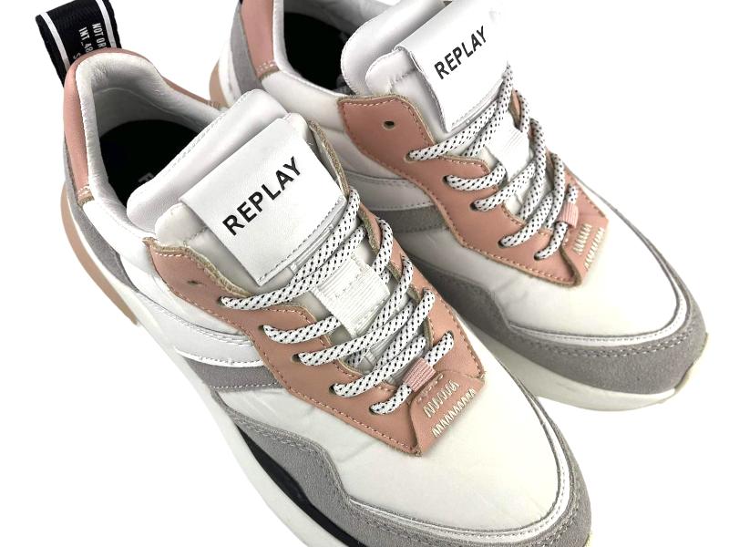 Rejouer | Baskets/tennis femme à lacets Athena blanc