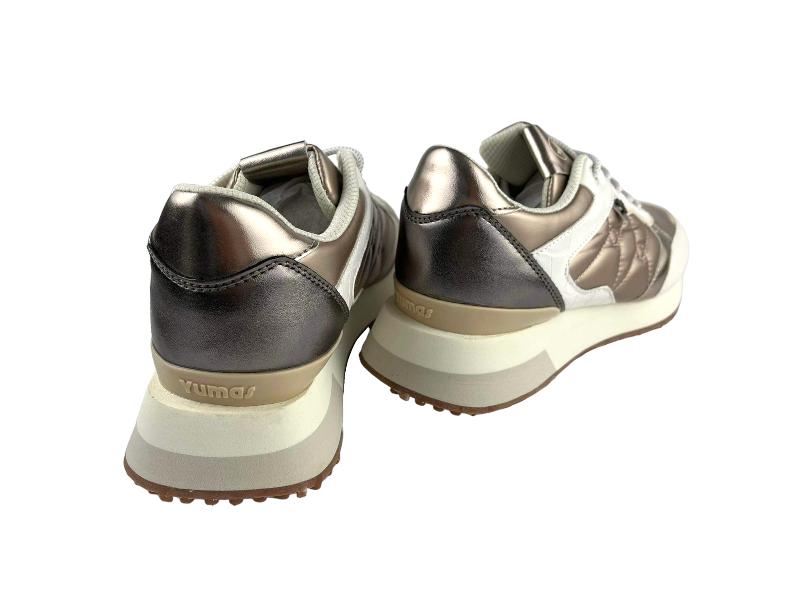 Yumas | Sneakers/tenis de calle mujer ecopiel Bellevarde beige