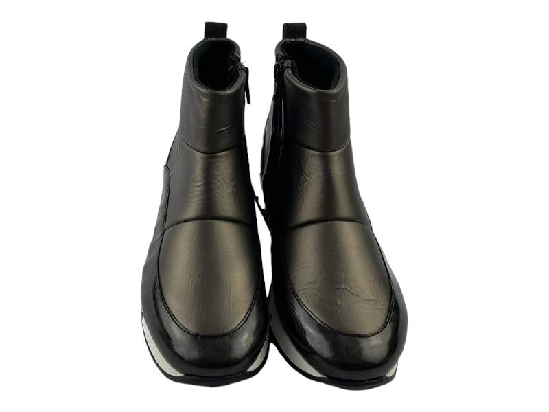 Cutillas| Women's Ergonomic Zipper Ankle Boots with Aloe Vera Taupe Vega Lining