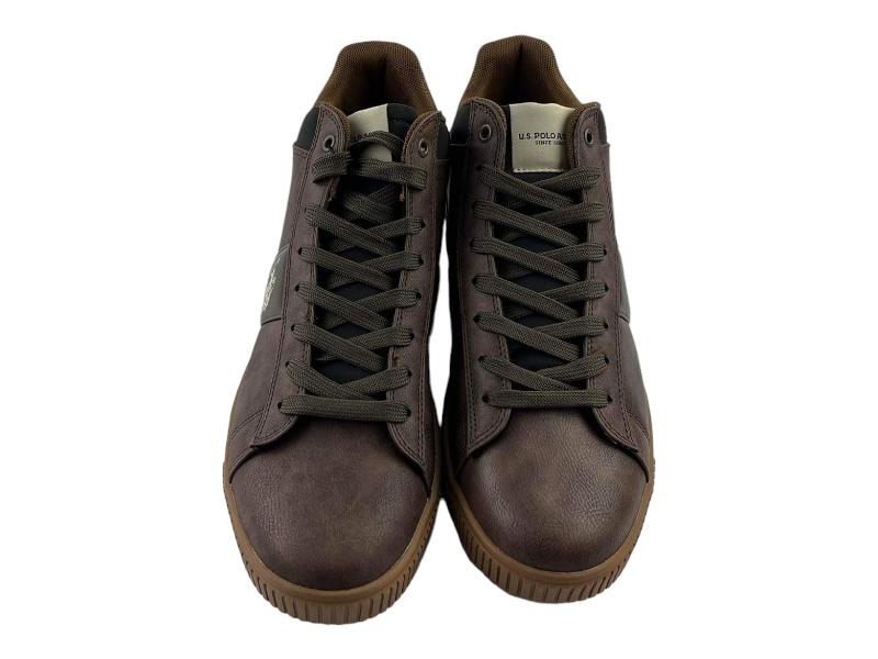 USPolo Assn. | Men's faux leather ankle boots with laces Támesis Brown