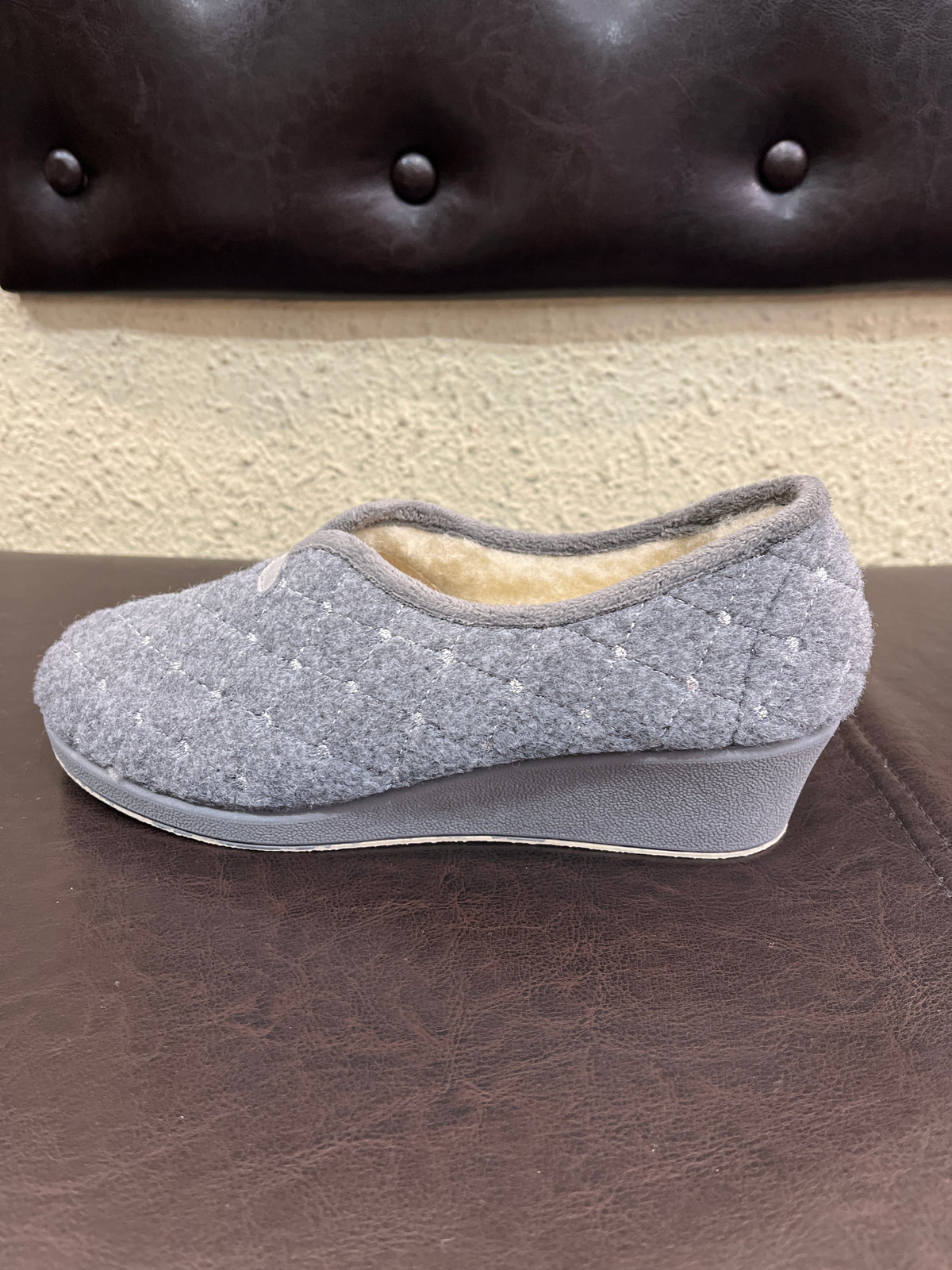Cutillas | Zapatillas de casa mujer pura lana virgen grises 4692