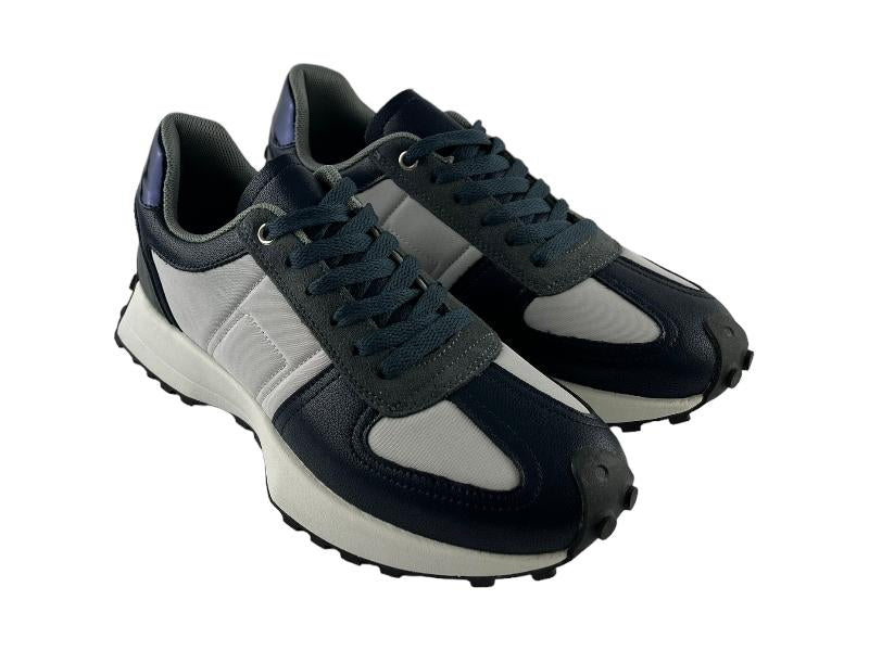Cutillas | Women's tennis shoes with light navy leather laces Lucerne