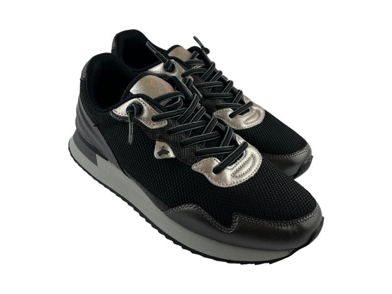 Yumas | Tennis| Women's sneakers with light elastic laces black Zurich ok