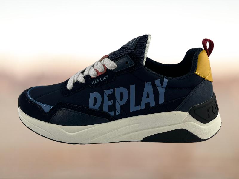 Replay | Tenis / sneakers con cordones hombre marino Texas