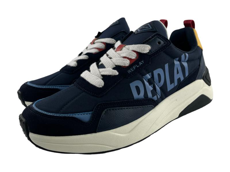Replay | Men's navy lace-up tennis/sneakers Texas