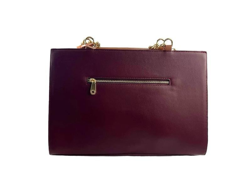 Alessia Maximo | Large capacity tricolor Venice leather shoulder bag