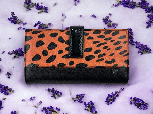 Pepe Moll | Idoia large orange wallet, purse and purse