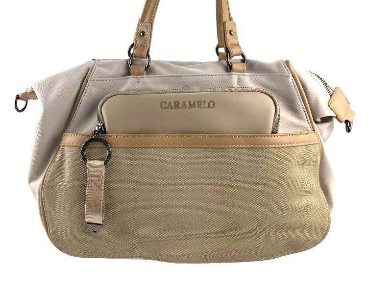 Candy | Same Beige Textile Vegan Super Light Handbag and Shoulder Bag