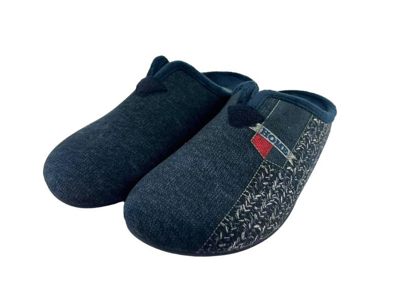 J. Ortega | Men's barefoot house slippers cloth Blue Michigan