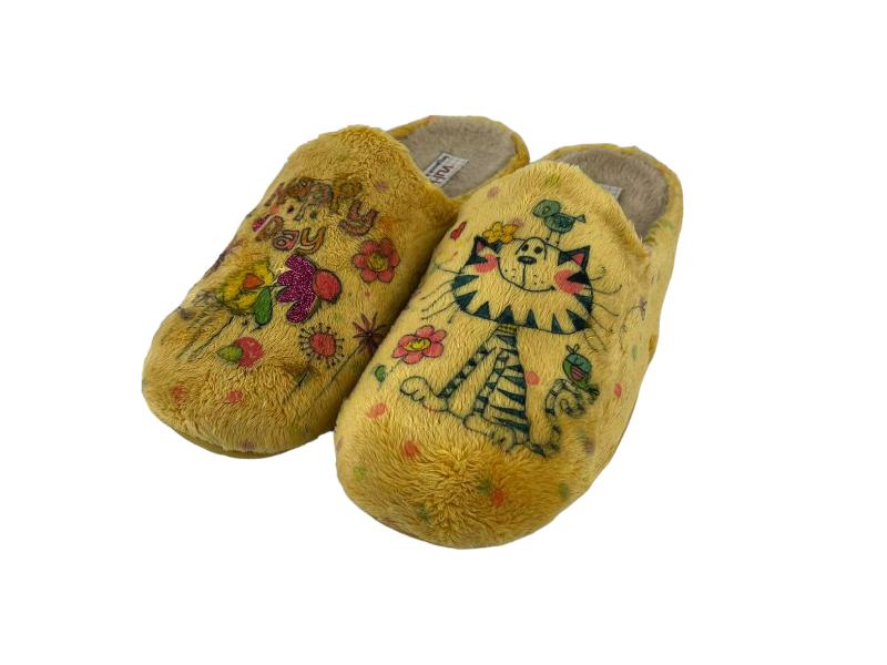 Vulladi | Zapatillas de casa descalzas mujer Happy Day amarillas
