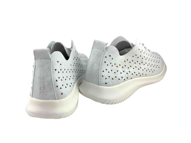 Tenis de mujer casual ultraligeros, minimalistas, con suela flexible y duradera en color blanco . 