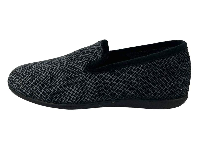 Zel's | Men's black closed cloth slippers Lois