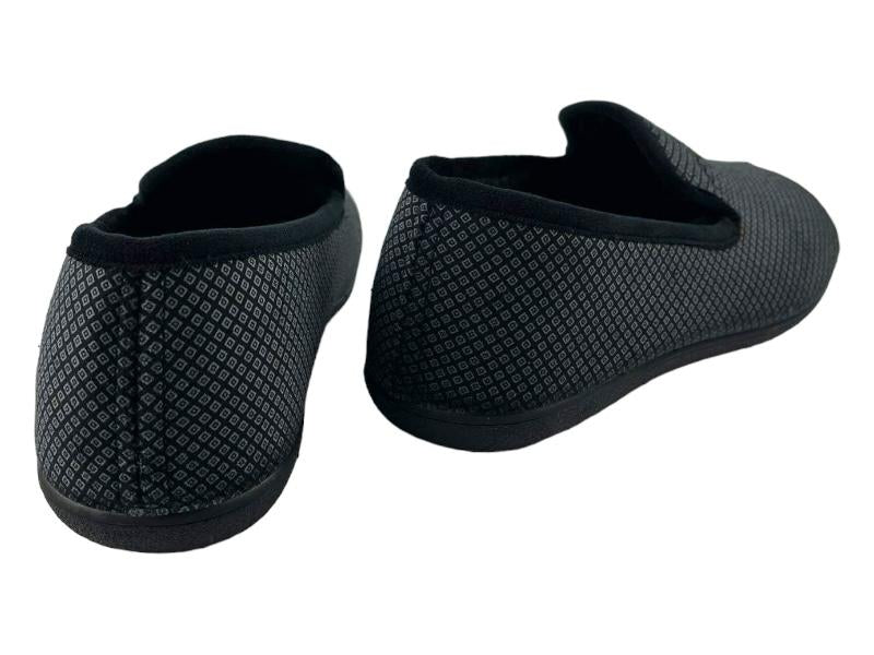 Zel's | Men's black closed cloth slippers Lois