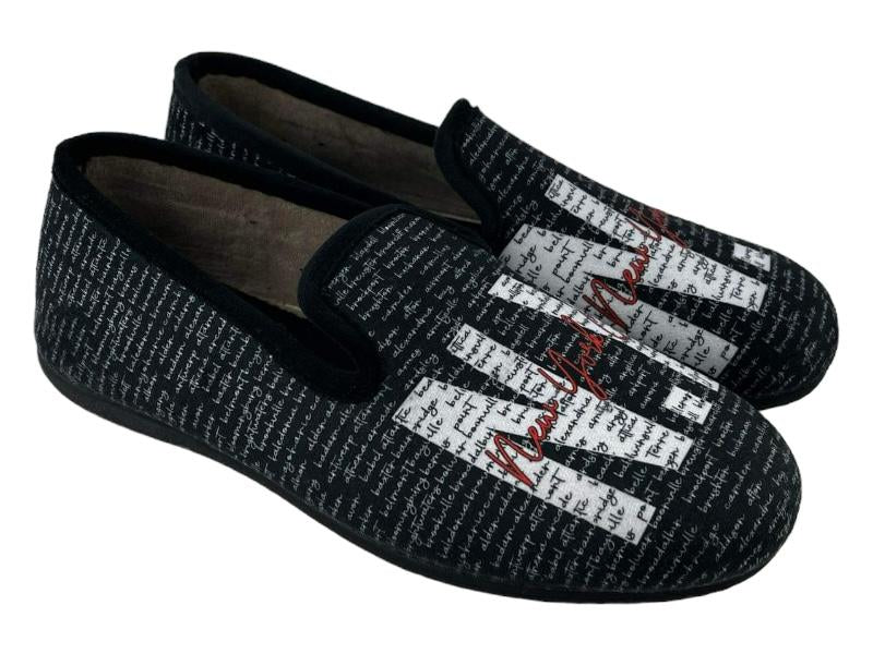Zel's | Black men's closed cloth slippers New York
