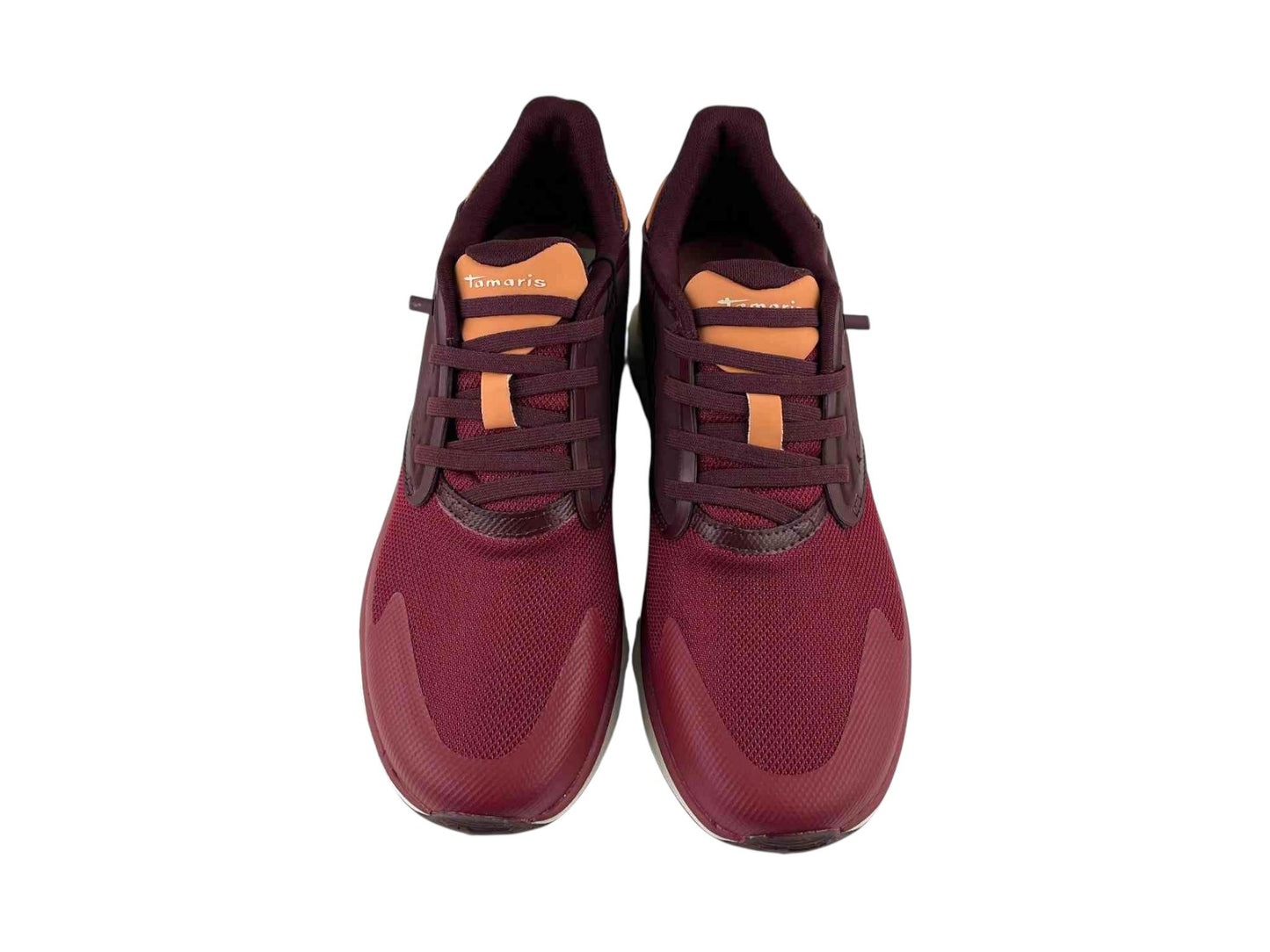 Tenis de mujer ligeros, con cordones elásticos, burdeos, cómodos y de estilo casual, para mujer.