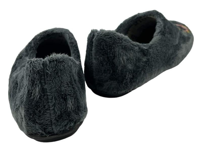 Vulladi | Funny closed house slippers boy gray fleece Game Over