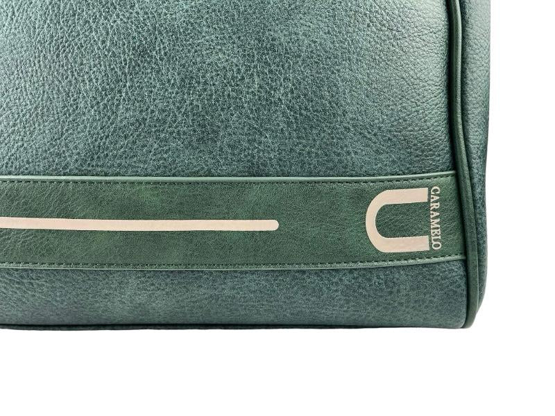 Caramelo | Green Synthetic Leather Hand and Shoulder Bowling Purse