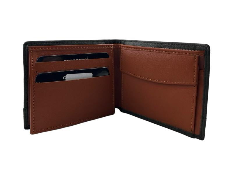 Casanova Billetera tarjetero monedero hombre piel verde y cuero