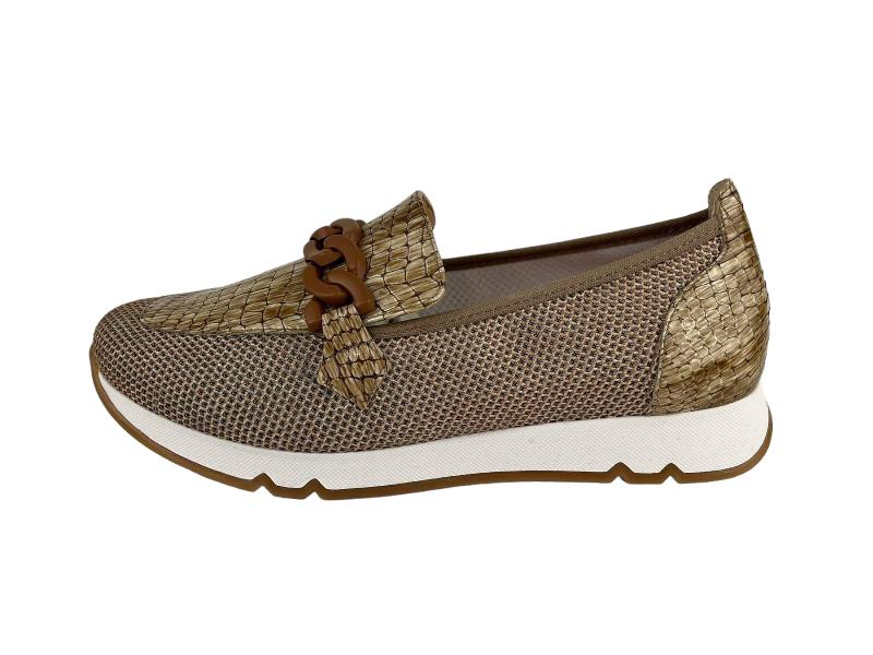Cutillas | Women's beige chain loafers Lily