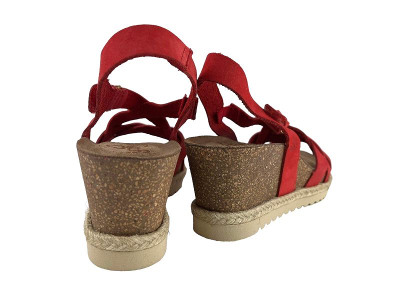 YoKono | Lore coral women's wedge bio leather sandals