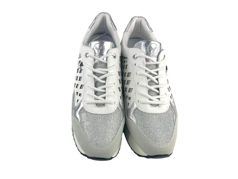 Yumas | Women's street sneakers/tennis eco-leather Jade white
