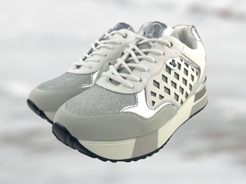 Yumas | Women's street sneakers/tennis eco-leather Jade white