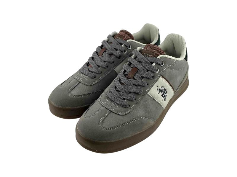 Zapatillas para hombre de la marca U.S.Polo Assn, en color gris con detales 