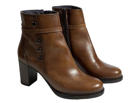 Tolino | Mara women's brown zip-up ankle boots