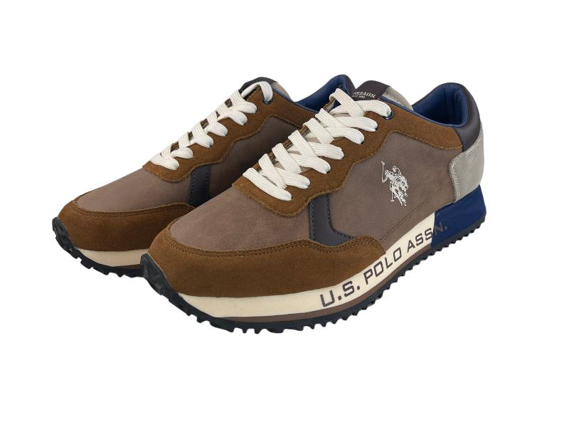Polo Sneakers (zapatillas) de hombre eco-piel y eco-ante marrón Stafford