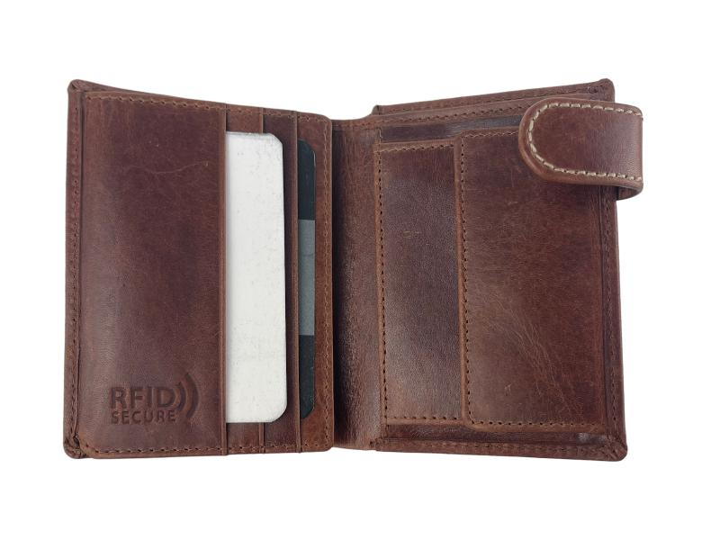Ferchi | Men's leather wallet, card holder and purse anti-theft cards Venice