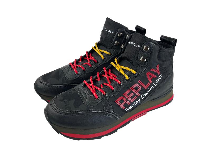 Replay Sneakers zapatillas abotinados negro Replay Denim Lover