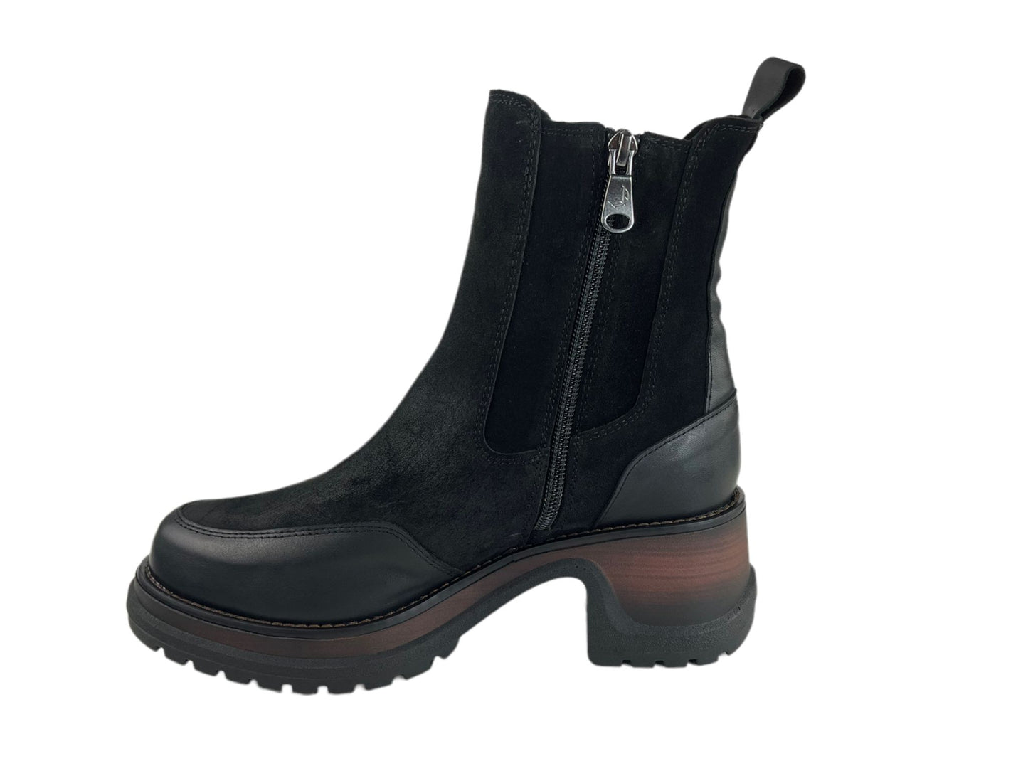 Paula Urban | Women's black leather combination Sabana ankle boots