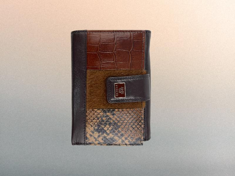 Ferchi | Women's medium combination wallet, card holder and purse Tanzania skins