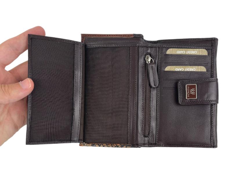 Ferchi | Women's medium combination wallet, card holder and purse Tanzania skins