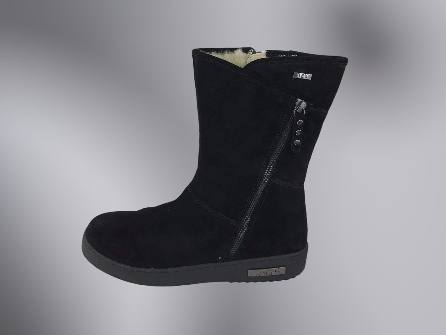 Caprice | Scarlat women's black wool-lined zip-up Tex boots