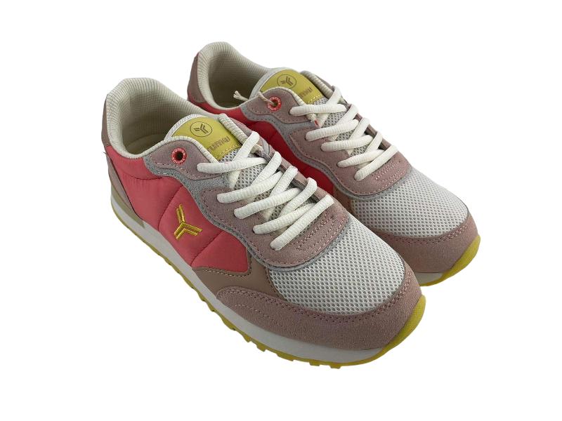 Yumas Sneakers tenis mujer cordones y plantilla extra ble Bering coral