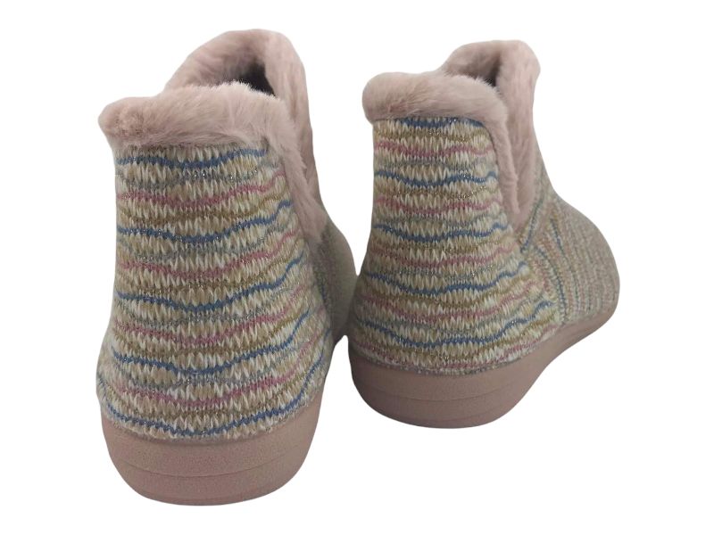 Laro | Sasa beige women's winter lace-up house slipper