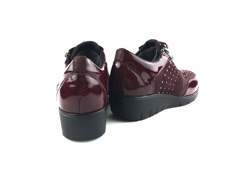 Doctor Cutillas | Moon burgundy women's sneakers shoes.