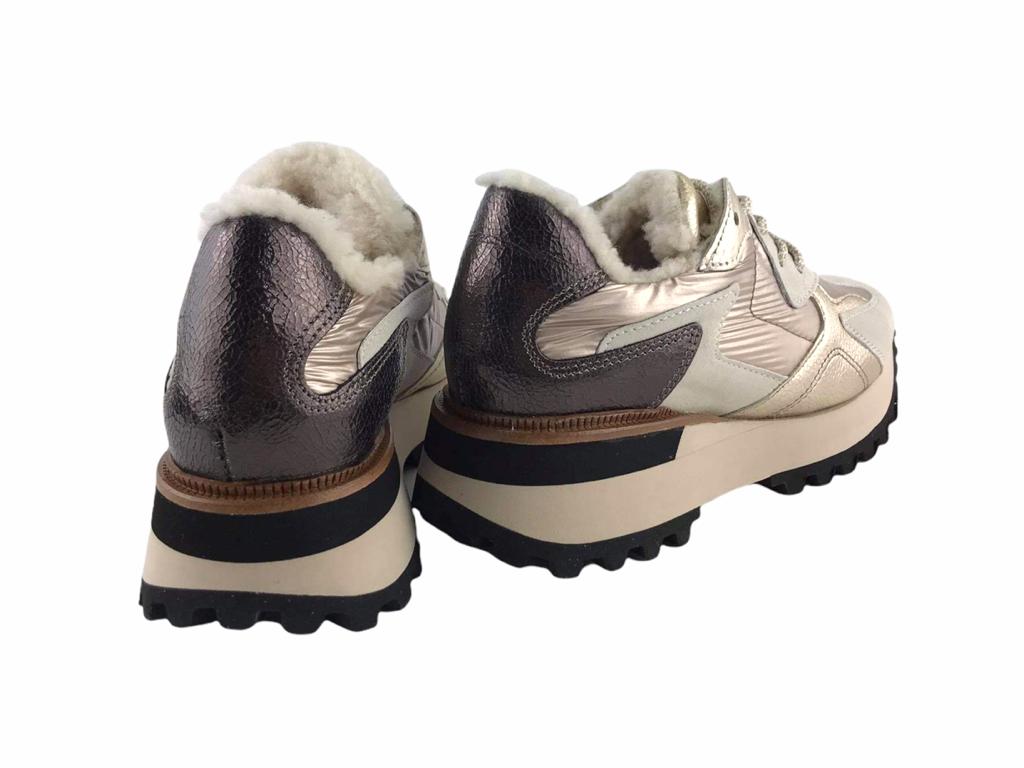 Alps | Beige Arctic sneakers with laces and fleece