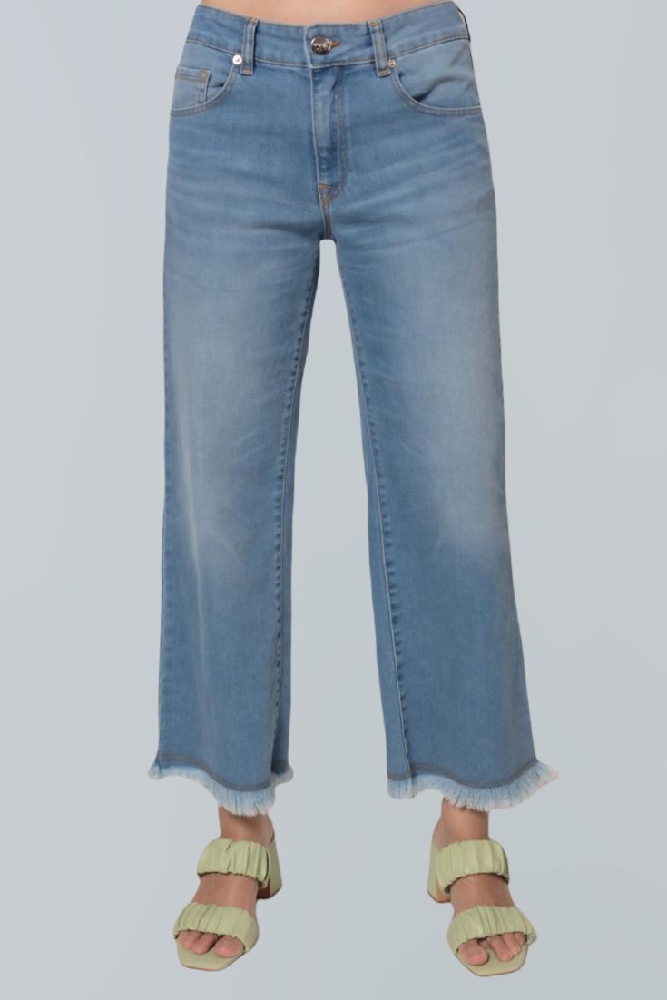 cms | Washed blue Elata women's culotte jeans