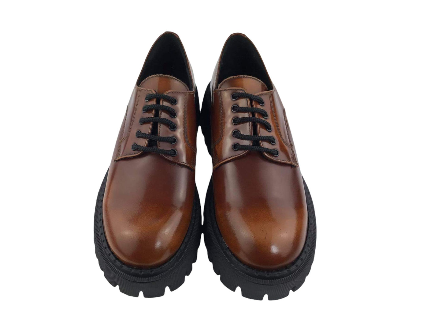 Marnat | Zapatos mujer Ambra estilo Oxford con cordones cuero encerado color caramelo