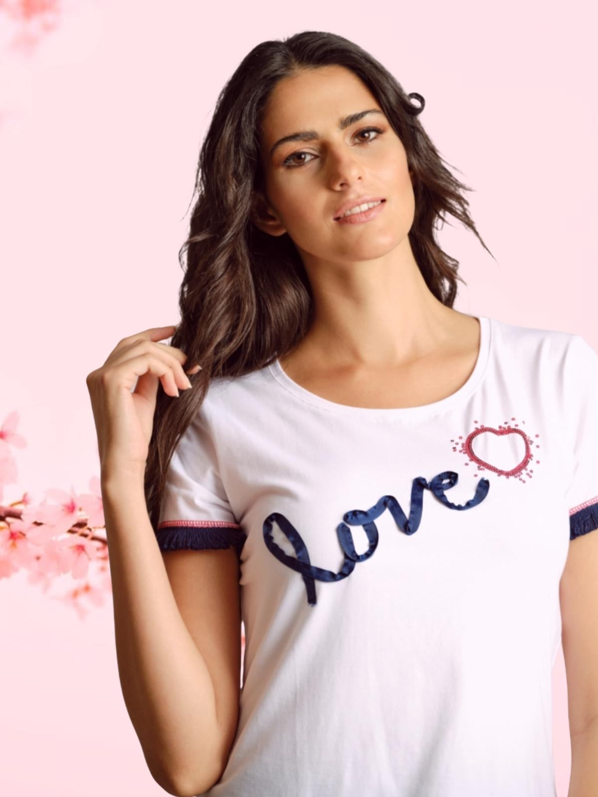 Camiseta Love Blanca